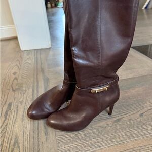 Coach Dark Brown Heeled Boots